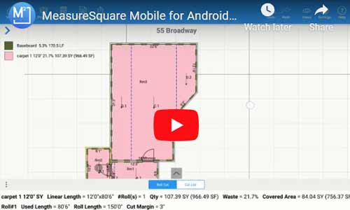 YouTube video screenshot linking to MeasureSquare tutorial.